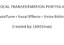 clean vocal mix,  autotune and effects for artists